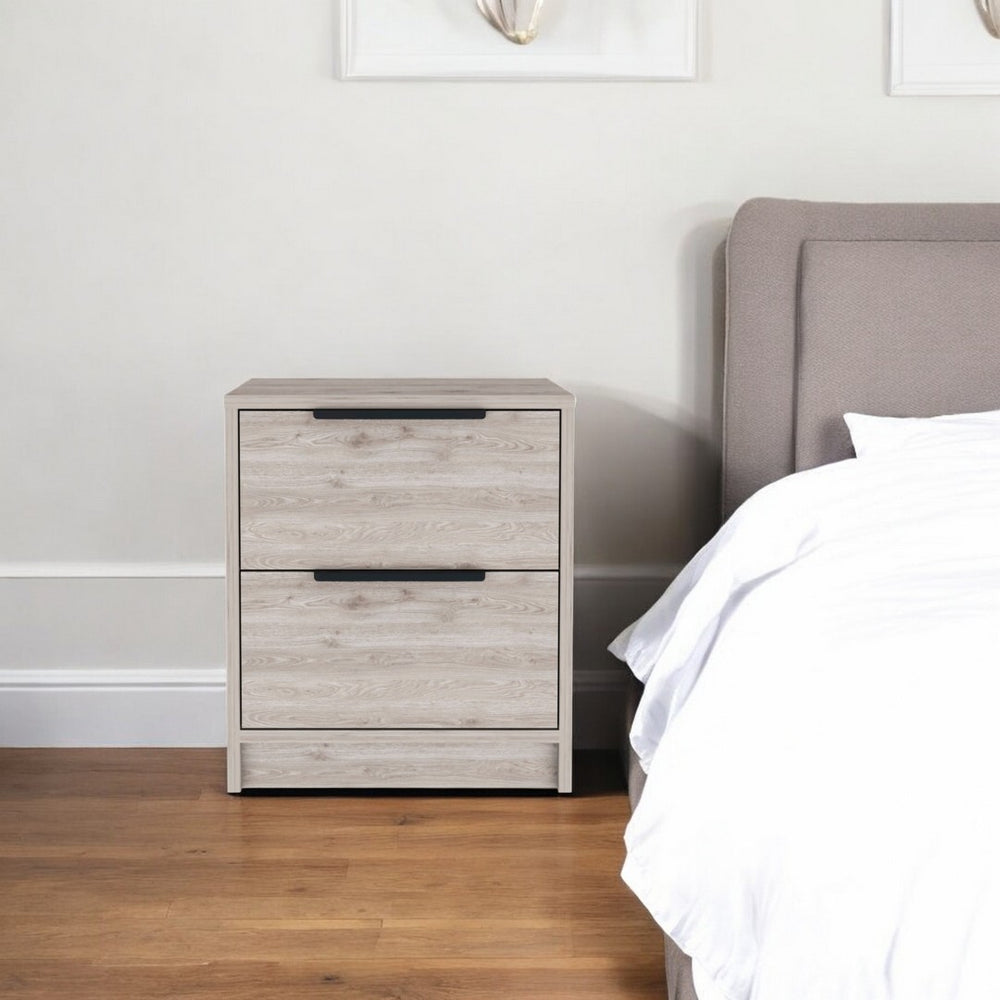 HomeRoots 19" Wood Nightstand with Drawer & Open Shelf - Modern Design for Bedroom, Living Room, or Office 477915