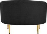 Ritz Black Boucle Fabric Chair 477Black-C Meridian Furniture