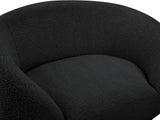 Ritz Black Boucle Fabric Chair 477Black-C Meridian Furniture