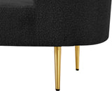 Ritz Black Boucle Fabric Chair 477Black-C Meridian Furniture