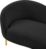 Ritz Black Boucle Fabric Loveseat 477Black-L Meridian Furniture