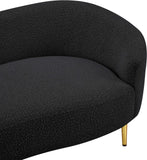 Ritz Black Boucle Fabric Loveseat 477Black-L Meridian Furniture