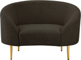 Ritz Brown Boucle Fabric Chair 477Brown-C Meridian Furniture