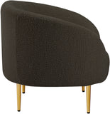 Ritz Brown Boucle Fabric Chair 477Brown-C Meridian Furniture