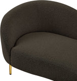 Ritz Brown Boucle Fabric Loveseat 477Brown-L Meridian Furniture
