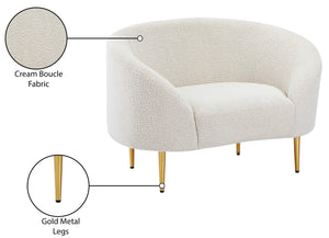 Ritz Cream Boucle Fabric Chair 477Cream-C Meridian Furniture