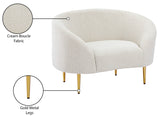 Ritz Cream Boucle Fabric Chair 477Cream-C Meridian Furniture