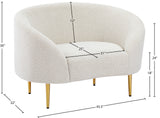 Ritz Cream Boucle Fabric Chair 477Cream-C Meridian Furniture