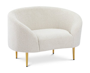 Ritz Cream Boucle Fabric Chair 477Cream-C Meridian Furniture
