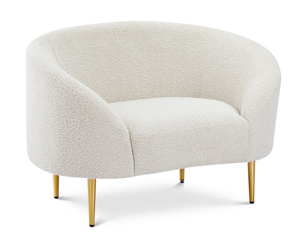 Ritz Cream Boucle Fabric Chair 477Cream-C Meridian Furniture