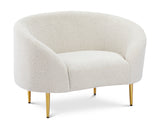 Ritz Cream Boucle Fabric Chair 477Cream-C Meridian Furniture