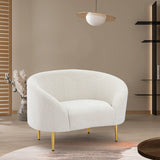 Ritz Cream Boucle Fabric Chair 477Cream-C Meridian Furniture