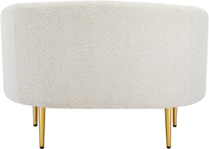 Ritz Cream Boucle Fabric Chair 477Cream-C Meridian Furniture