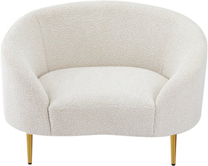 Ritz Cream Boucle Fabric Chair 477Cream-C Meridian Furniture