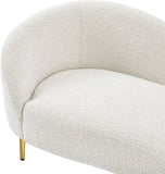 Ritz Cream Boucle Fabric Loveseat 477Cream-L Meridian Furniture