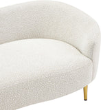 Ritz Cream Boucle Fabric Loveseat 477Cream-L Meridian Furniture