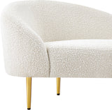 Ritz Cream Boucle Fabric Loveseat 477Cream-L Meridian Furniture