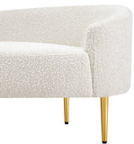 Ritz Cream Boucle Fabric Loveseat 477Cream-L Meridian Furniture