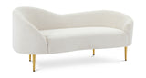 Ritz Cream Boucle Fabric Loveseat 477Cream-L Meridian Furniture