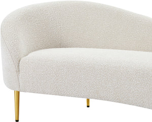 Ritz Cream Boucle Fabric Loveseat 477Cream-L Meridian Furniture