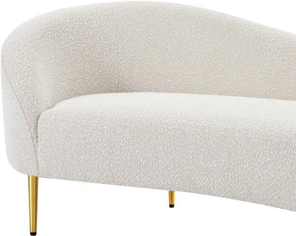 Ritz Cream Boucle Fabric Loveseat 477Cream-L Meridian Furniture