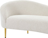 Ritz Cream Boucle Fabric Loveseat 477Cream-L Meridian Furniture