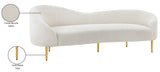 Ritz Cream Boucle Fabric Sofa 477Cream-S Meridian Furniture