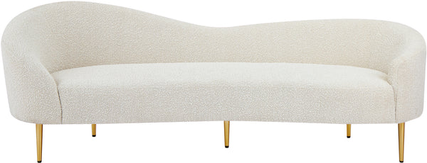 Ritz Cream Boucle Fabric Sofa 477Cream-S Meridian Furniture