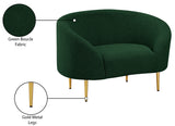 Ritz Green Boucle Fabric Chair 477Green-C Meridian Furniture