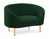Ritz Green Boucle Fabric Chair 477Green-C Meridian Furniture