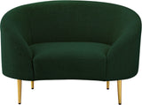 Ritz Green Boucle Fabric Chair 477Green-C Meridian Furniture