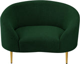 Ritz Green Boucle Fabric Chair 477Green-C Meridian Furniture