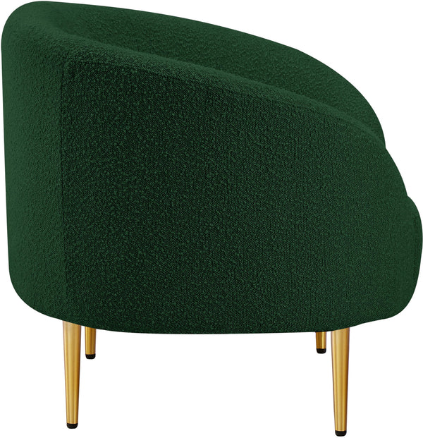 Ritz Green Boucle Fabric Chair 477Green-C Meridian Furniture