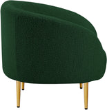 Ritz Green Boucle Fabric Chair 477Green-C Meridian Furniture