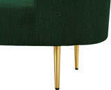 Ritz Green Boucle Fabric Chair 477Green-C Meridian Furniture