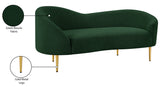 Ritz Green Boucle Fabric Loveseat 477Green-L Meridian Furniture