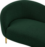 Ritz Green Boucle Fabric Loveseat 477Green-L Meridian Furniture