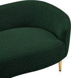 Ritz Green Boucle Fabric Loveseat 477Green-L Meridian Furniture