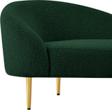 Ritz Green Boucle Fabric Loveseat 477Green-L Meridian Furniture