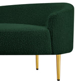 Ritz Green Boucle Fabric Loveseat 477Green-L Meridian Furniture