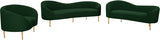 Ritz Green Boucle Fabric Loveseat 477Green-L Meridian Furniture