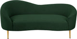 Ritz Green Boucle Fabric Loveseat 477Green-L Meridian Furniture