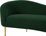 Ritz Green Boucle Fabric Loveseat 477Green-L Meridian Furniture