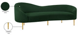 Ritz Green Boucle Fabric Sofa 477Green-S Meridian Furniture