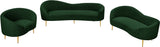 Ritz Green Boucle Fabric Sofa 477Green-S Meridian Furniture