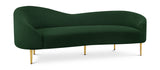 Ritz Green Boucle Fabric Sofa 477Green-S Meridian Furniture