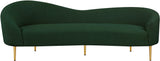 Ritz Green Boucle Fabric Sofa 477Green-S Meridian Furniture