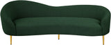 Ritz Green Boucle Fabric Sofa 477Green-S Meridian Furniture