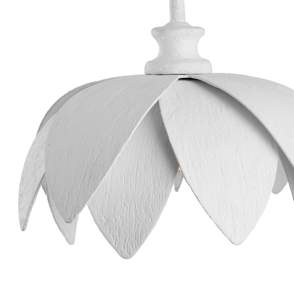 Sweetheart Wall Sconce - Nature-Inspired Gesso White Metal Fixture for Elegant Indoor Lighting