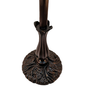 HomeRoots 62" Elegant Torchiere Floor Lamp with Stained Glass Floral Shade for Warm, Inviting Ambiance 478073